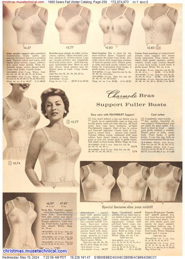 1960 Sears Fall Winter Catalog, Page 259