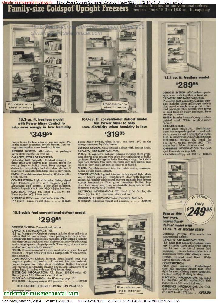 1976 Sears Spring Summer Catalog, Page 922
