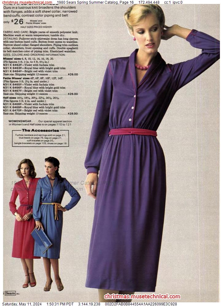 1980 Sears Spring Summer Catalog, Page 16