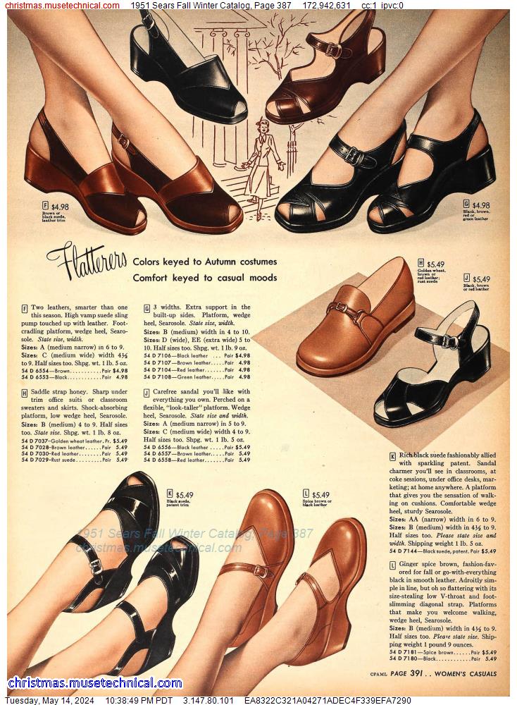 1951 Sears Fall Winter Catalog, Page 387