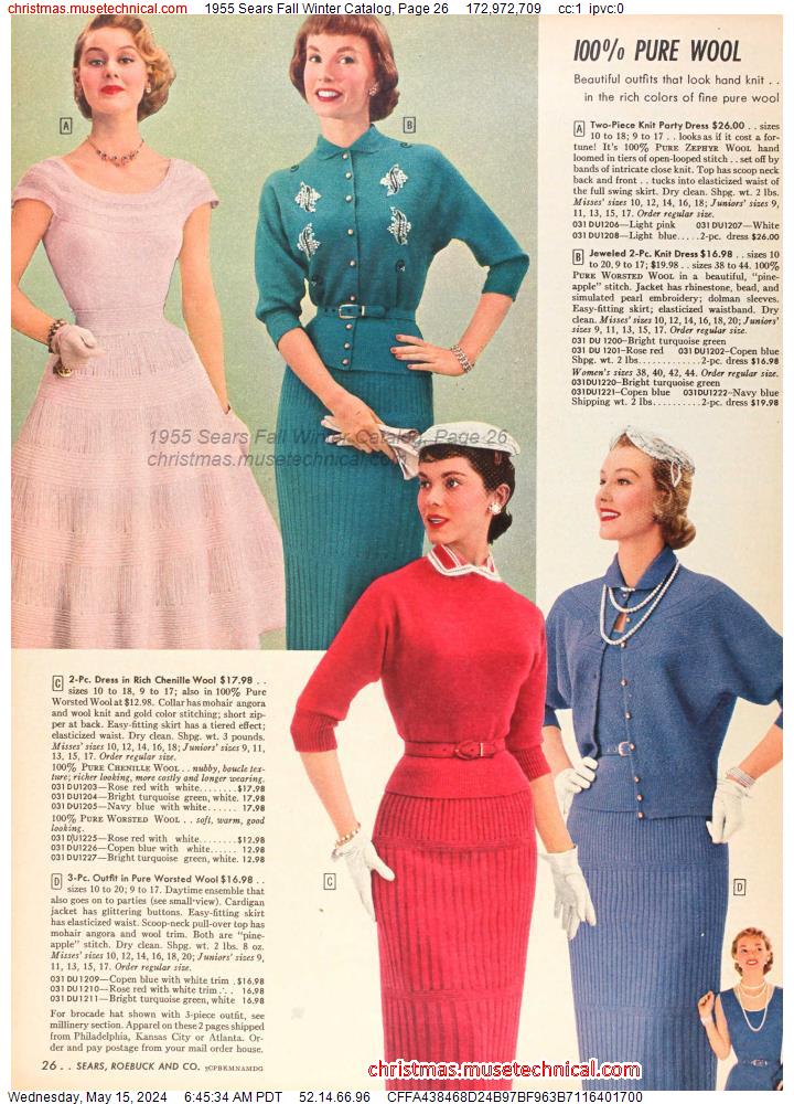 1955 Sears Fall Winter Catalog, Page 26