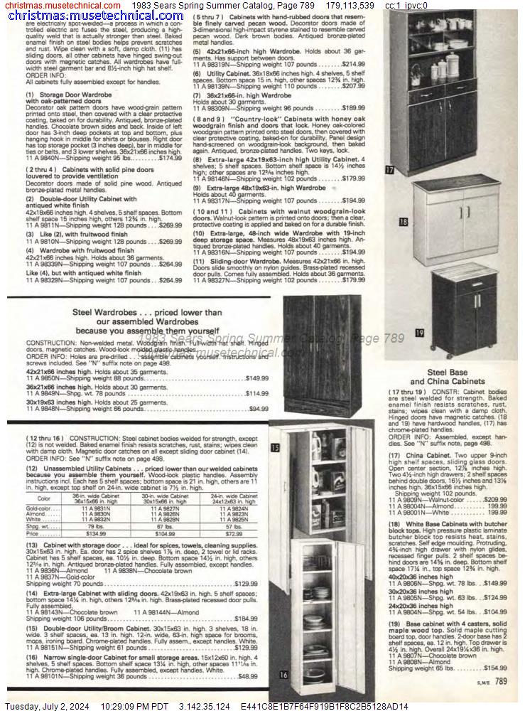 1983 Sears Spring Summer Catalog, Page 789