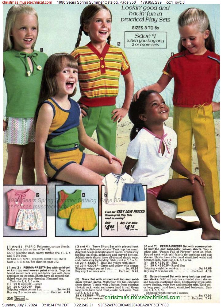 1980 Sears Spring Summer Catalog, Page 350