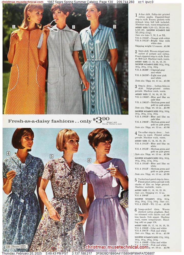 1967 Sears Spring Summer Catalog, Page 130