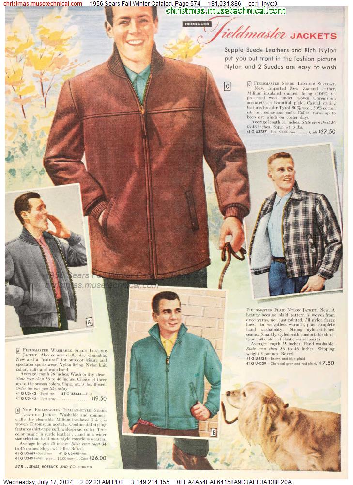 1956 Sears Fall Winter Catalog, Page 574