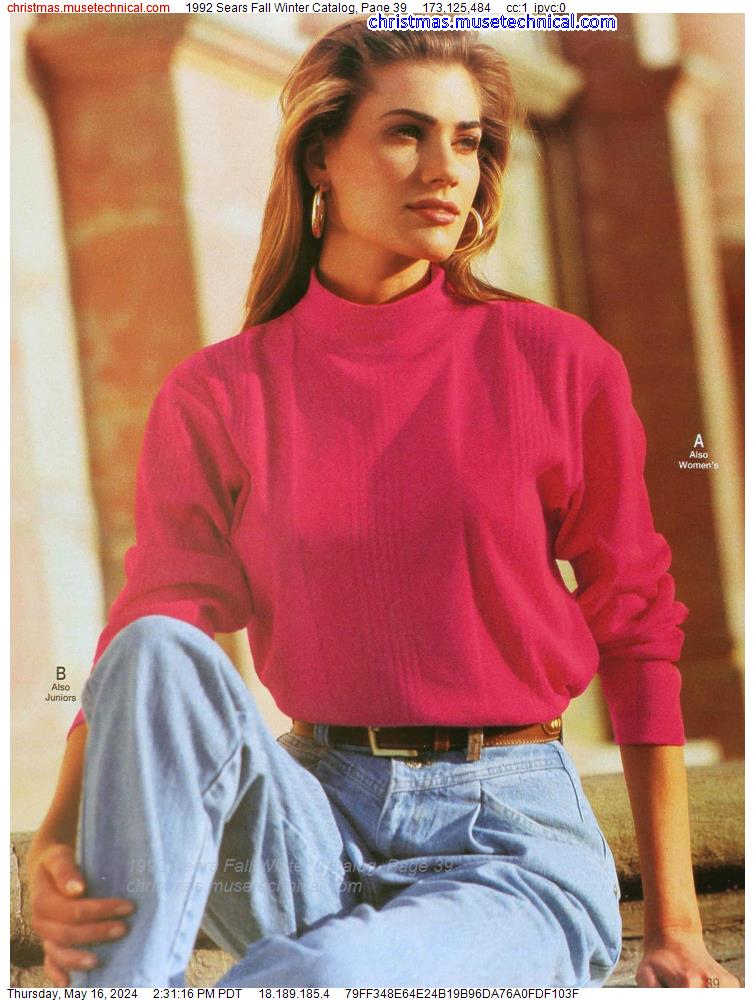 1992 Sears Fall Winter Catalog, Page 39