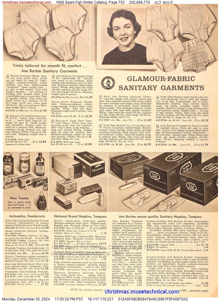 1956 Sears Fall Winter Catalog, Page 753