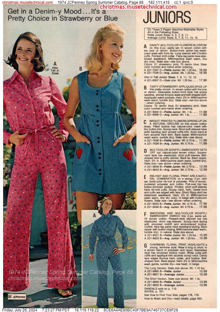 1974 JCPenney Spring Summer Catalog, Page 88