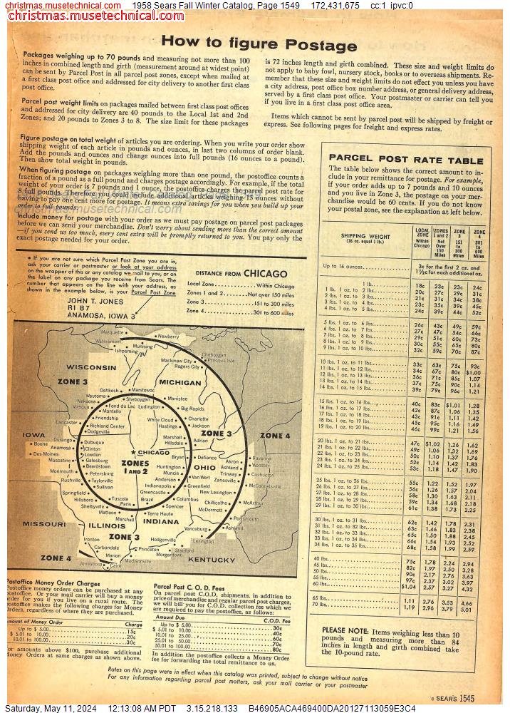 1958 Sears Fall Winter Catalog, Page 1549