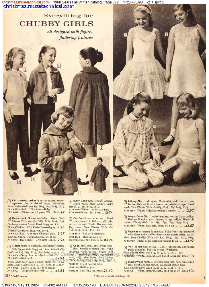 1960 Sears Fall Winter Catalog, Page 372