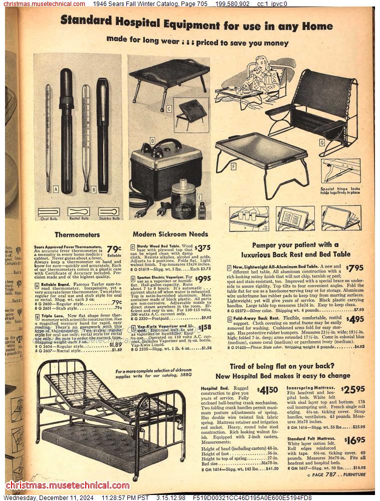 1946 Sears Fall Winter Catalog, Page 705