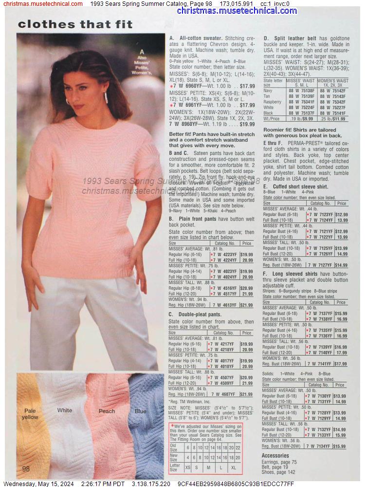 1993 Sears Spring Summer Catalog, Page 98