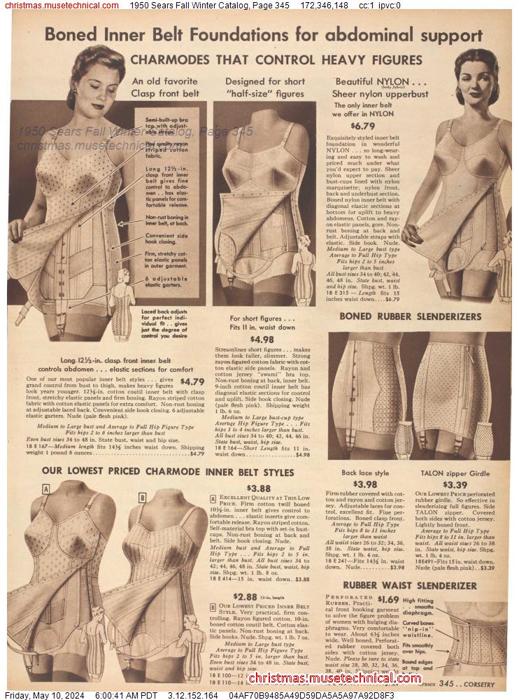 1950 Sears Fall Winter Catalog, Page 345