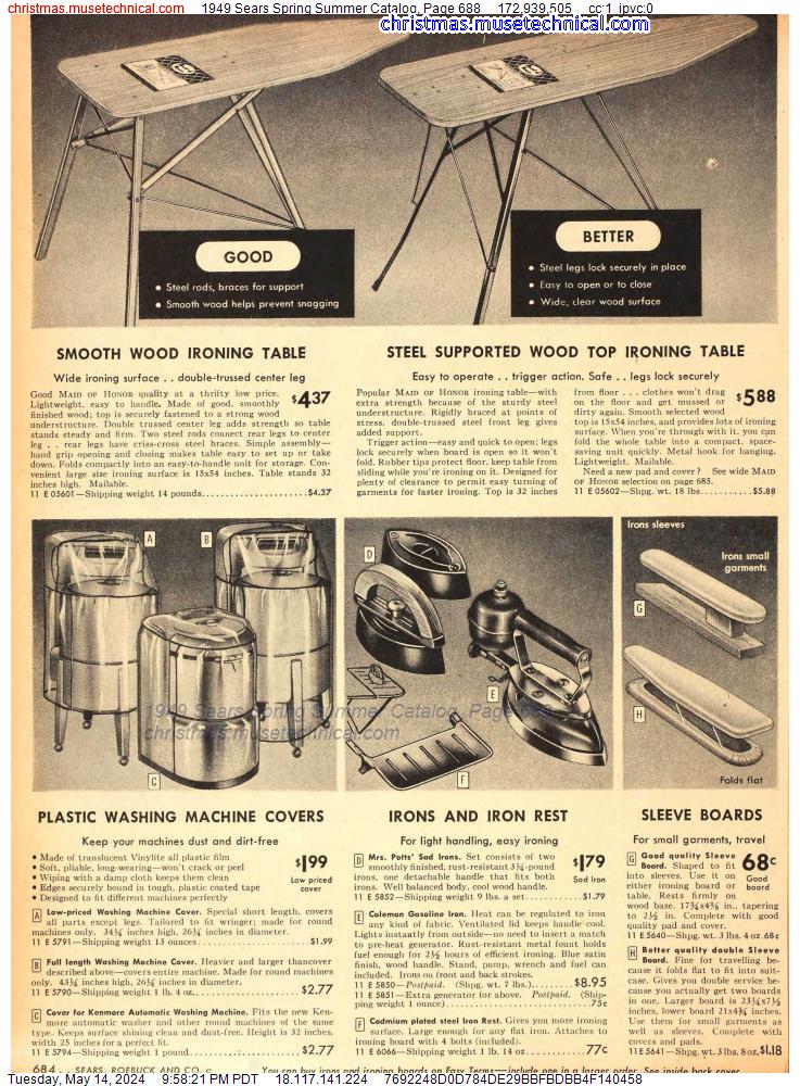 1949 Sears Spring Summer Catalog, Page 688