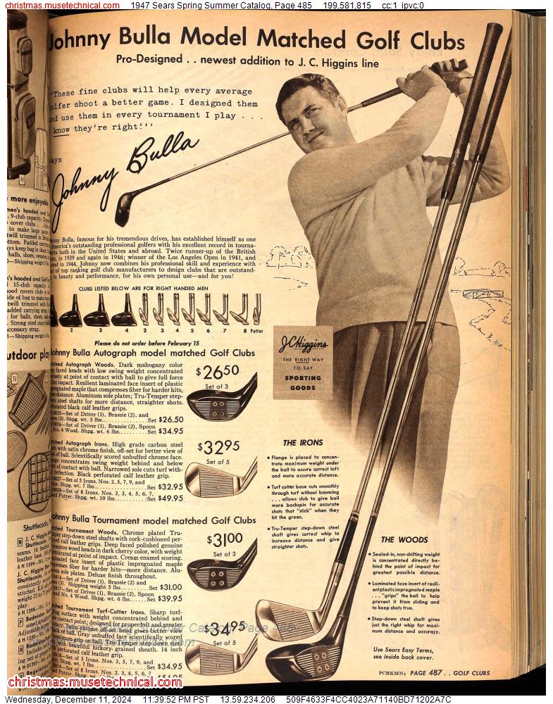 1947 Sears Spring Summer Catalog, Page 485