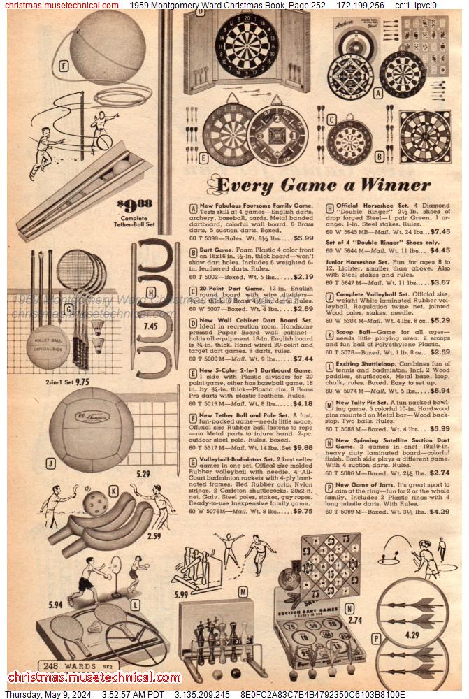 1959 Montgomery Ward Christmas Book, Page 252