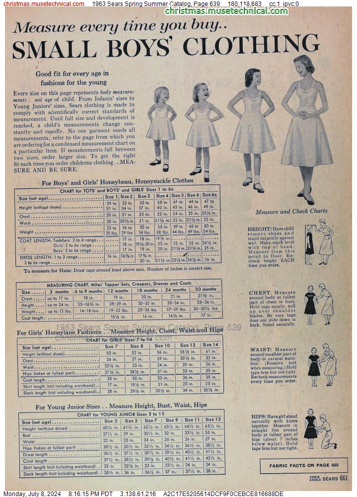 1963 Sears Spring Summer Catalog, Page 639