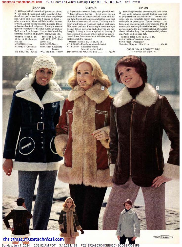 1974 Sears Fall Winter Catalog, Page 99