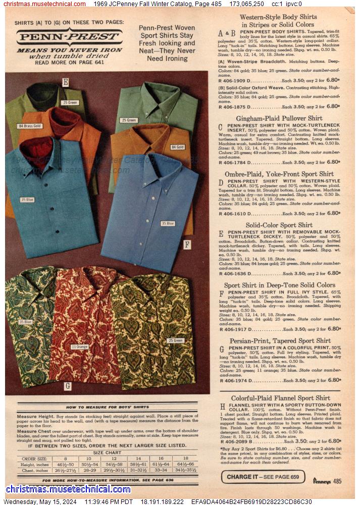 1969 JCPenney Fall Winter Catalog, Page 485
