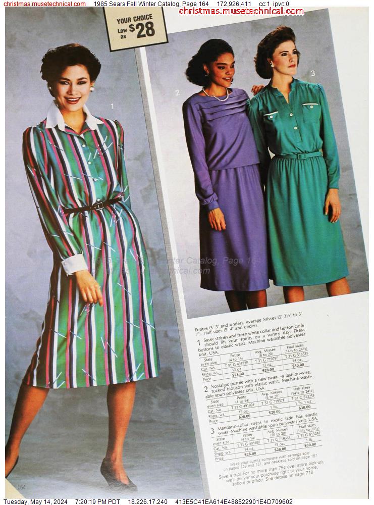 1985 Sears Fall Winter Catalog, Page 164