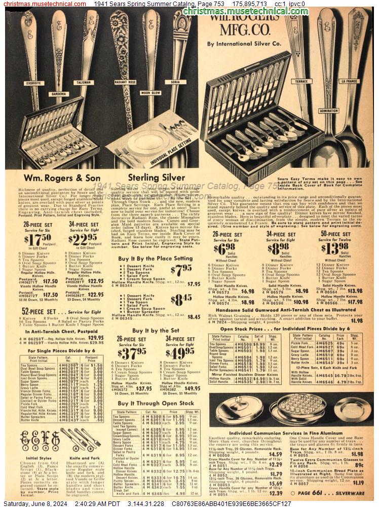 1941 Sears Spring Summer Catalog, Page 753