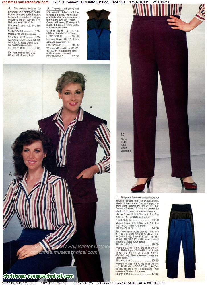 1984 JCPenney Fall Winter Catalog, Page 140