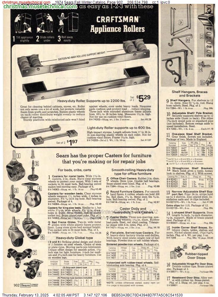 1974 Sears Fall Winter Catalog, Page 902