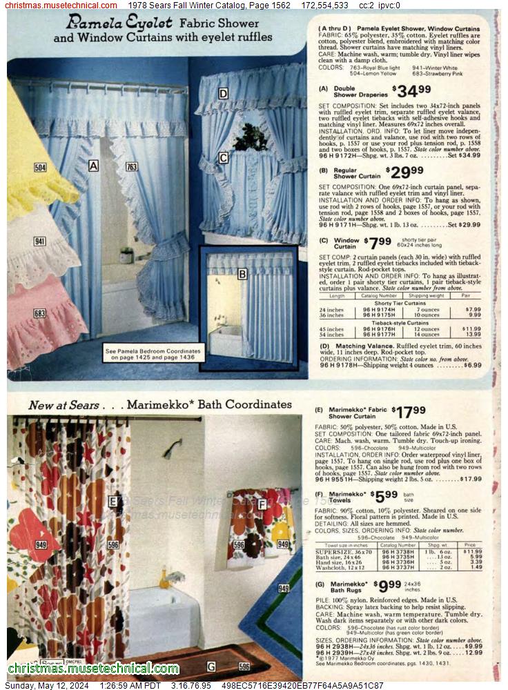 1978 Sears Fall Winter Catalog, Page 1562