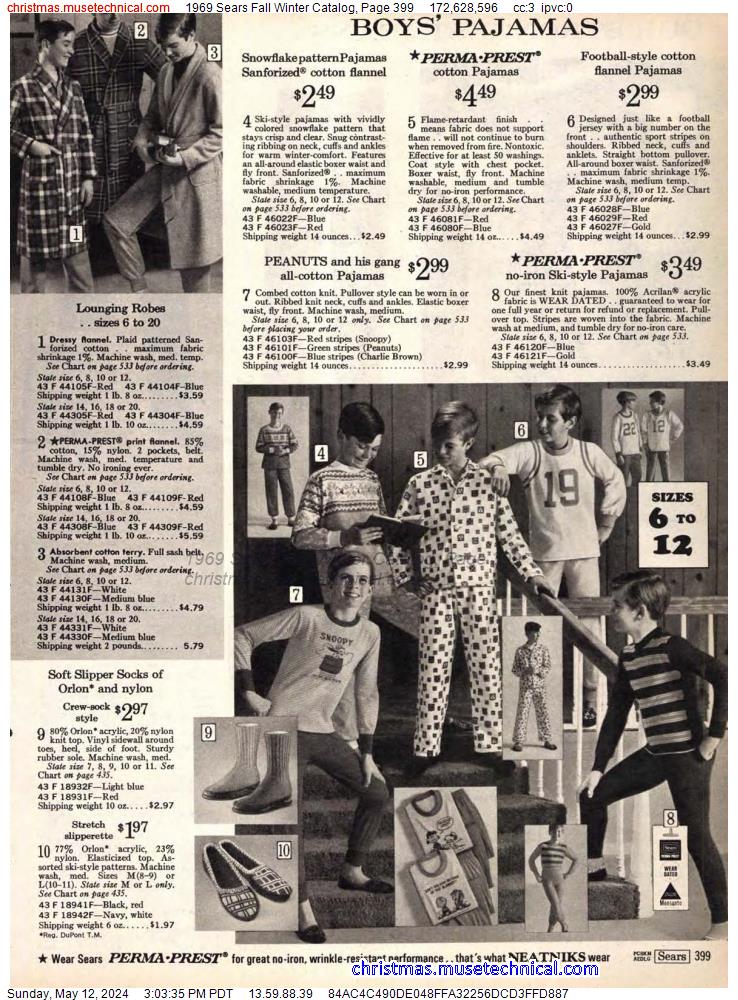1969 Sears Fall Winter Catalog, Page 399