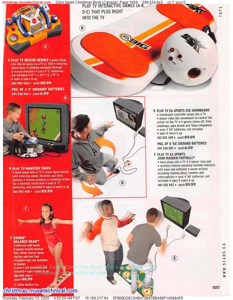 2004 Sears Christmas Book (Canada), Page 1059