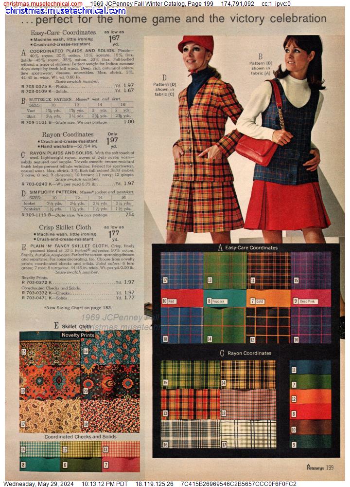 1969 JCPenney Fall Winter Catalog, Page 199