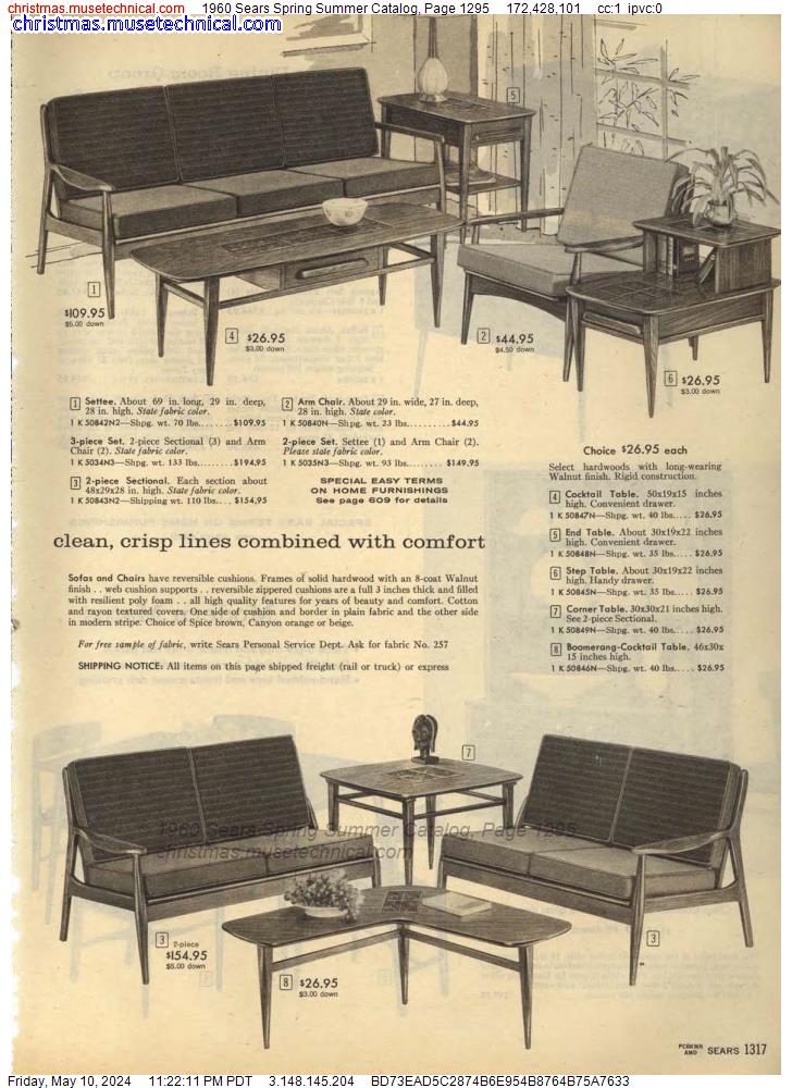 1960 Sears Spring Summer Catalog, Page 1295