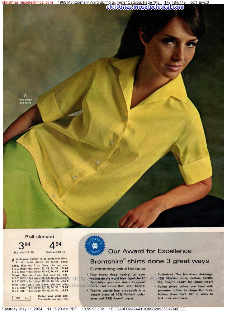 1968 Montgomery Ward Spring Summer Catalog, Page 100