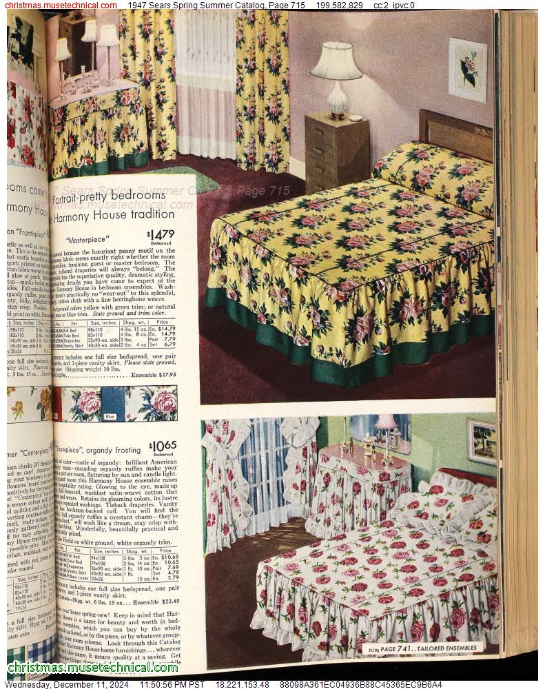 1947 Sears Spring Summer Catalog, Page 715