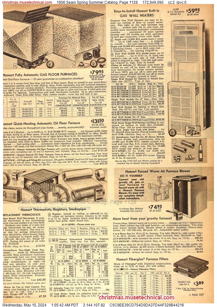 1956 Sears Spring Summer Catalog, Page 1128