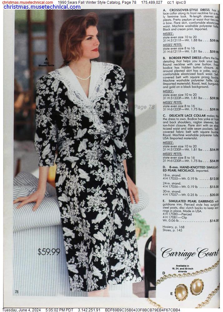 1990 Sears Fall Winter Style Catalog, Page 78