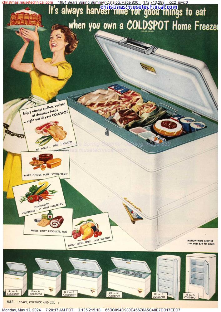 1954 Sears Spring Summer Catalog, Page 830