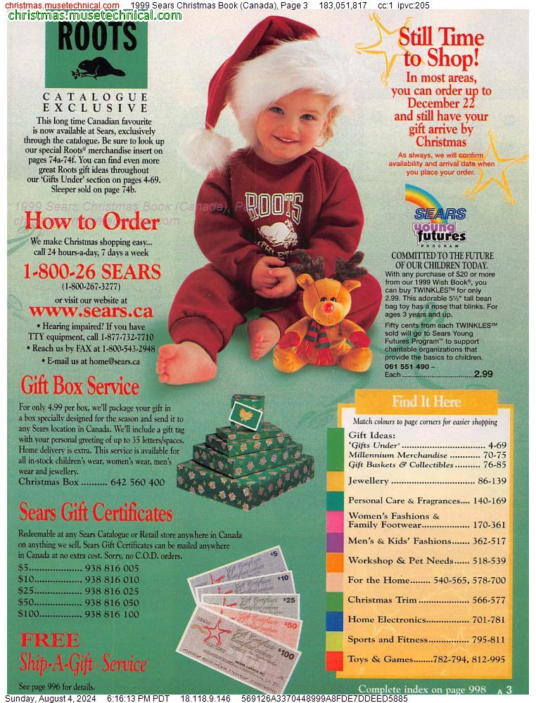 1999 Sears Christmas Book (Canada), Page 3