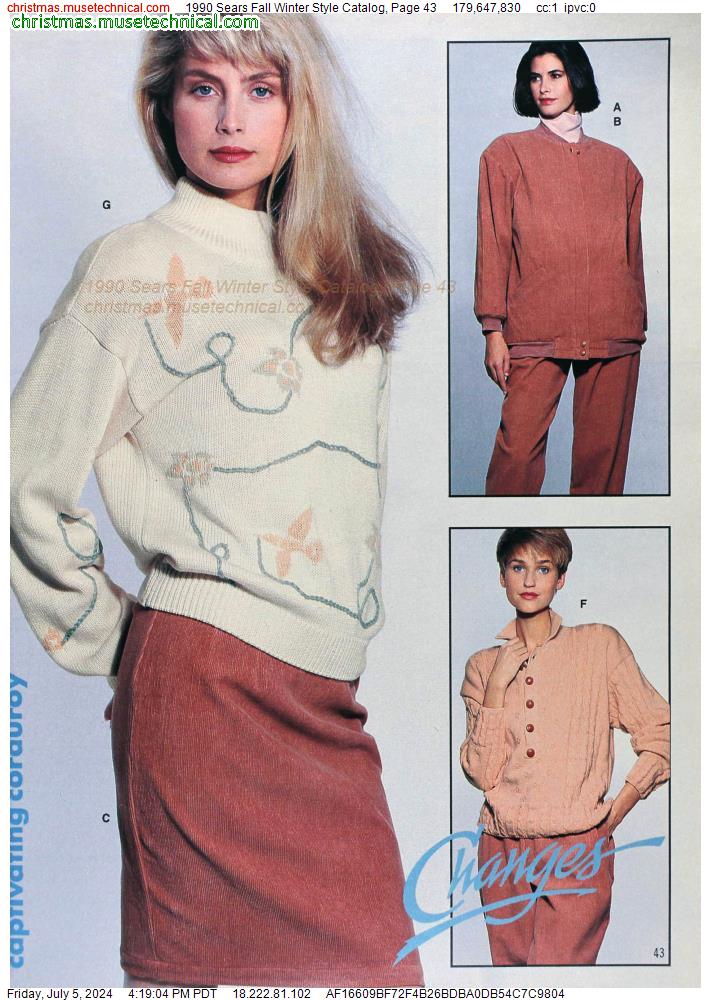 1990 Sears Fall Winter Style Catalog, Page 43