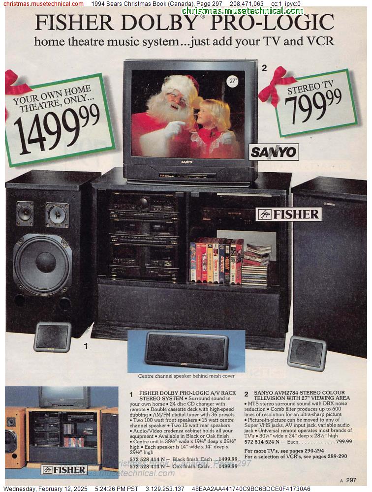 1994 Sears Christmas Book (Canada), Page 297