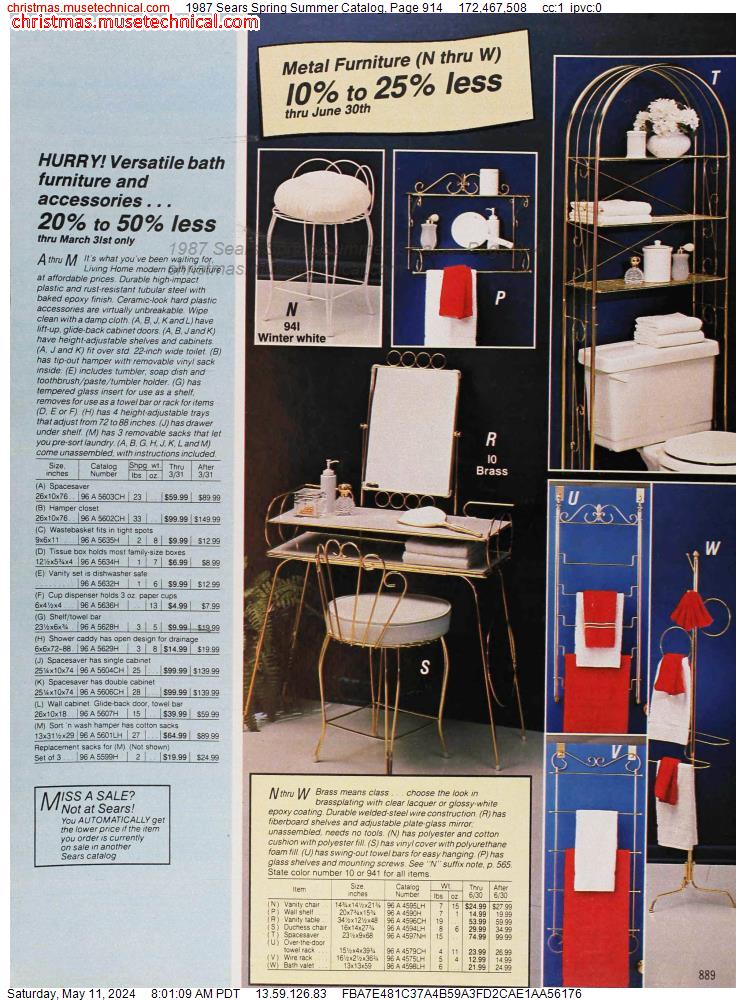 1987 Sears Spring Summer Catalog, Page 914