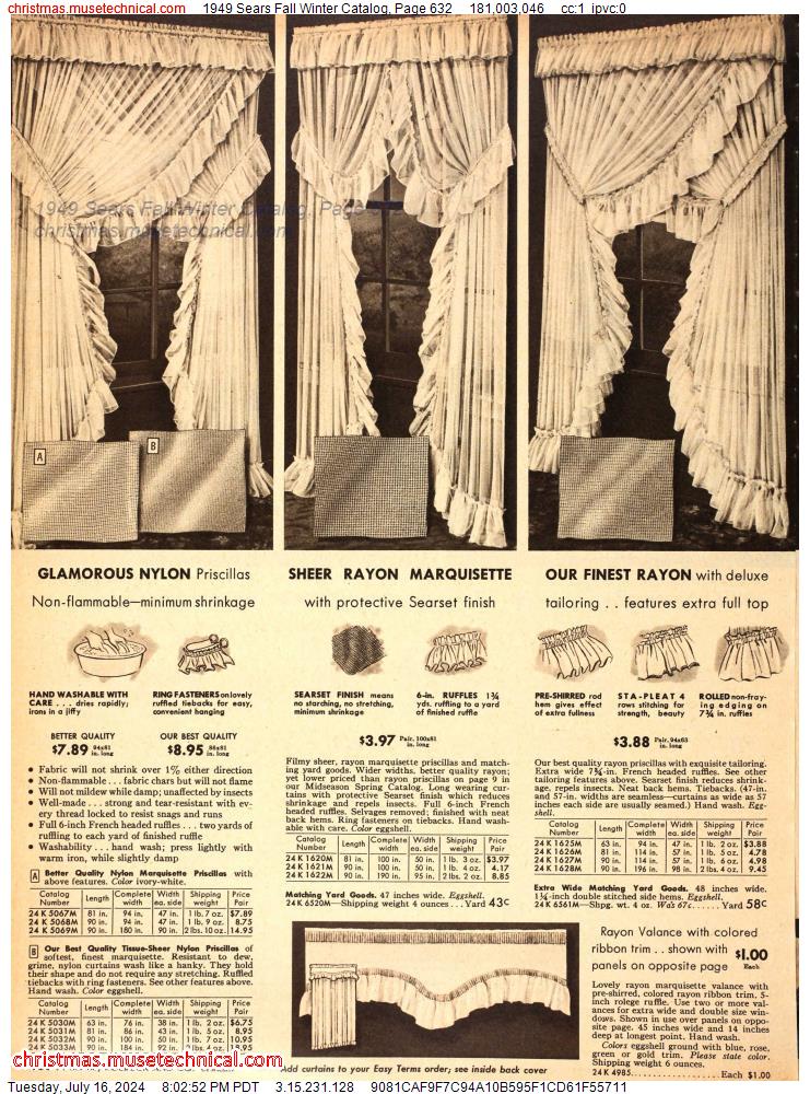 1949 Sears Fall Winter Catalog, Page 632