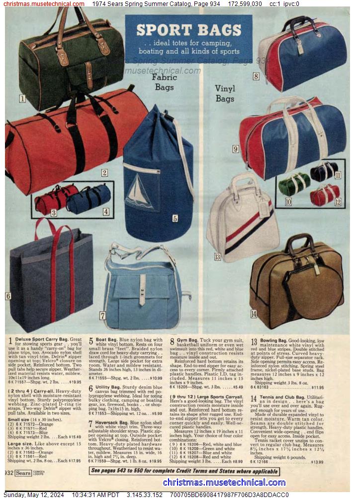 1974 Sears Spring Summer Catalog, Page 934
