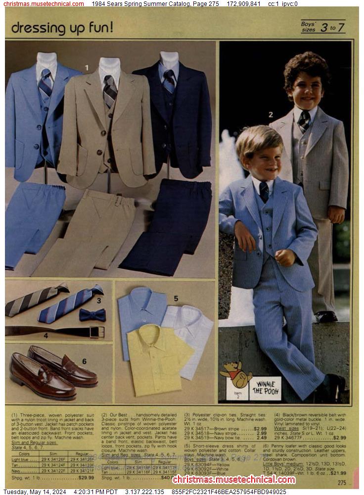1984 Sears Spring Summer Catalog, Page 275