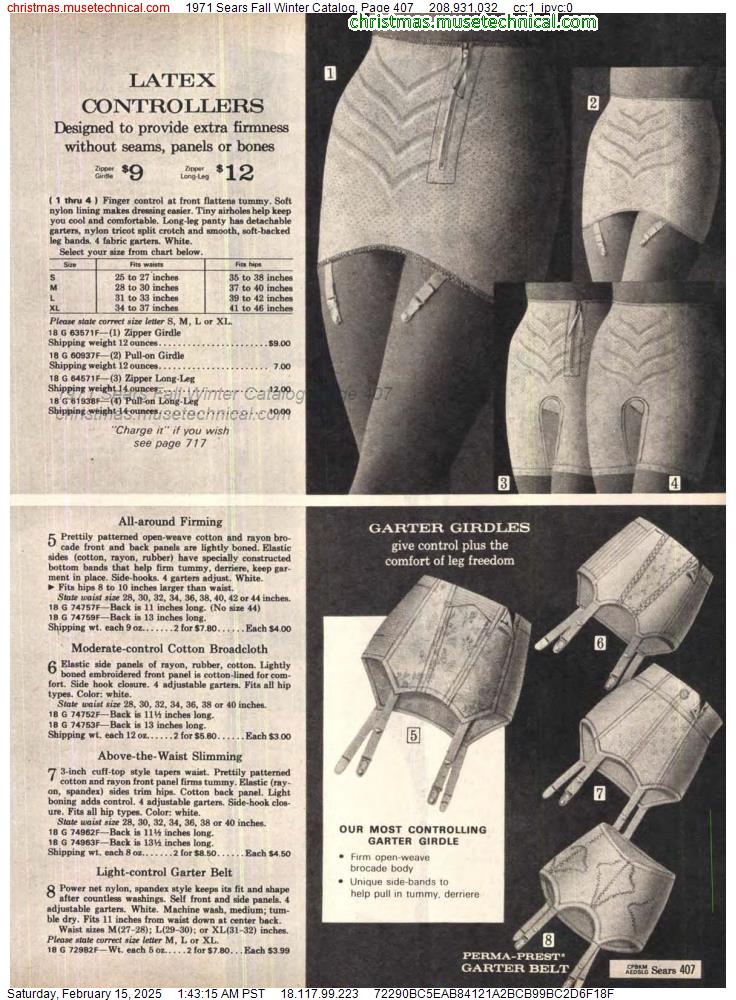 1971 Sears Fall Winter Catalog, Page 407