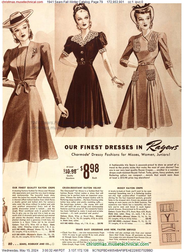 1941 Sears Fall Winter Catalog, Page 79