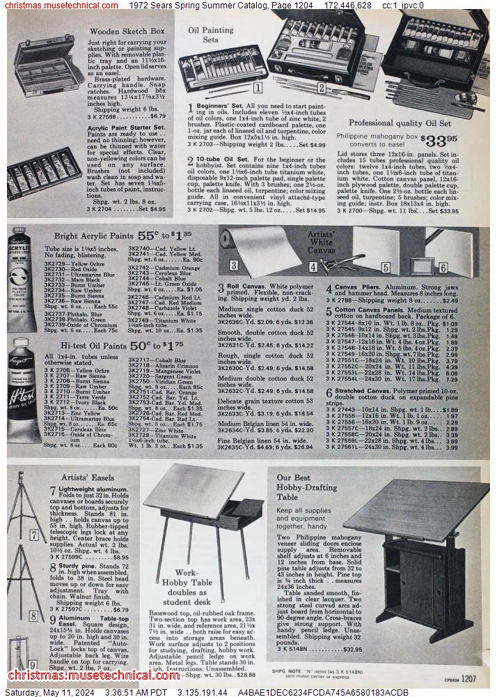 1972 Sears Spring Summer Catalog, Page 1204