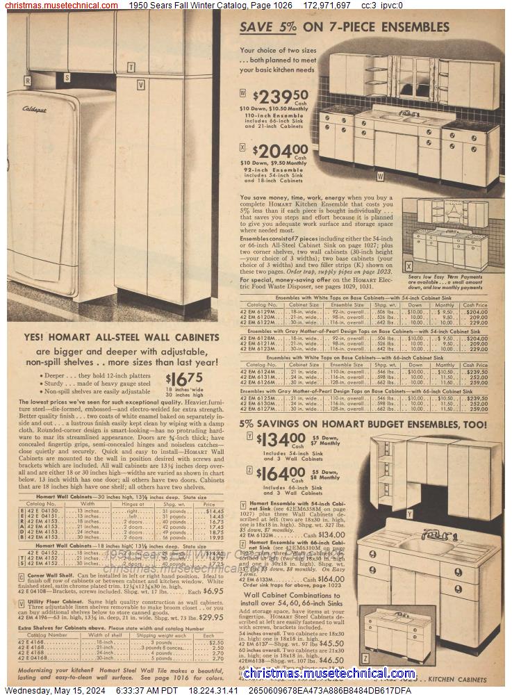 1950 Sears Fall Winter Catalog, Page 1026