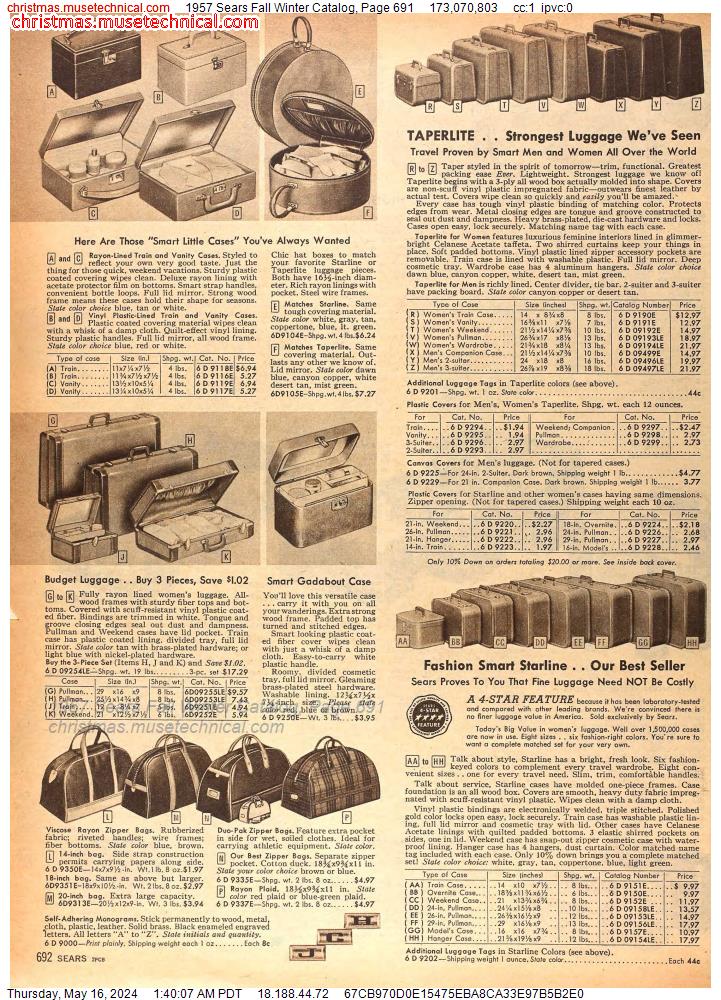 1957 Sears Fall Winter Catalog, Page 691