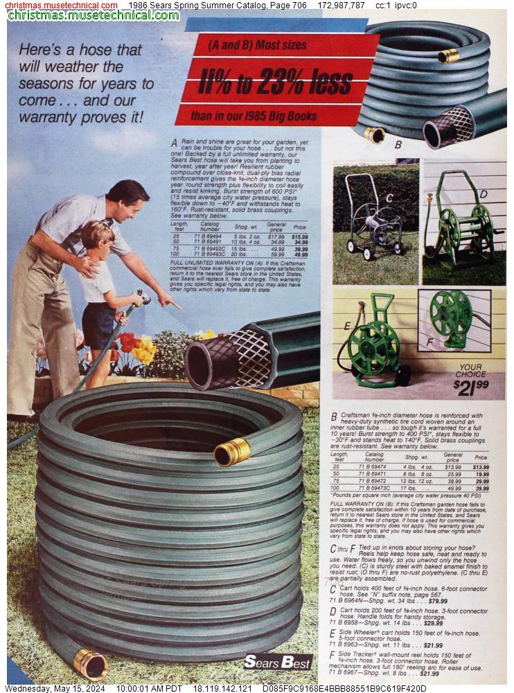 1986 Sears Spring Summer Catalog, Page 706
